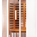 2 Person Extendable FAR Infrared Sauna for Home, Hemlock Wood Low EMF 6 Carbon Heaters Indoor Saunas with LED Lights, Bluetooth Speaker, Digital Control Panel, and Seating Bench
