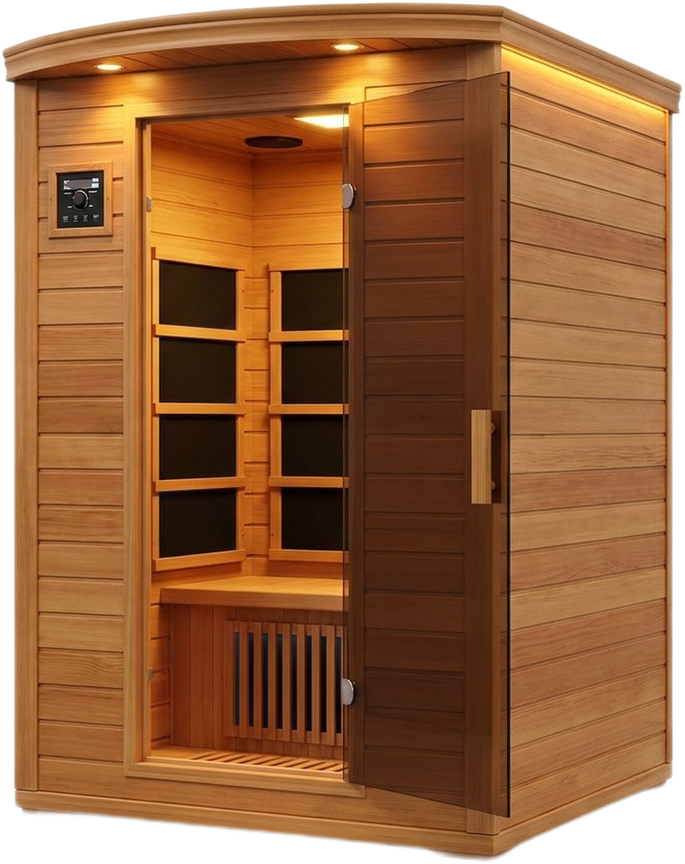 Infrared Sauna Built for Daily Recovery, Low EMF Carbon Panels, Canadian Hemlock, 110V Plug-in