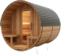 Outdoor Barrel Sauna Built for Daily Recovery, Cedar Construction, 9Kw Electric Heat, WiFi Control