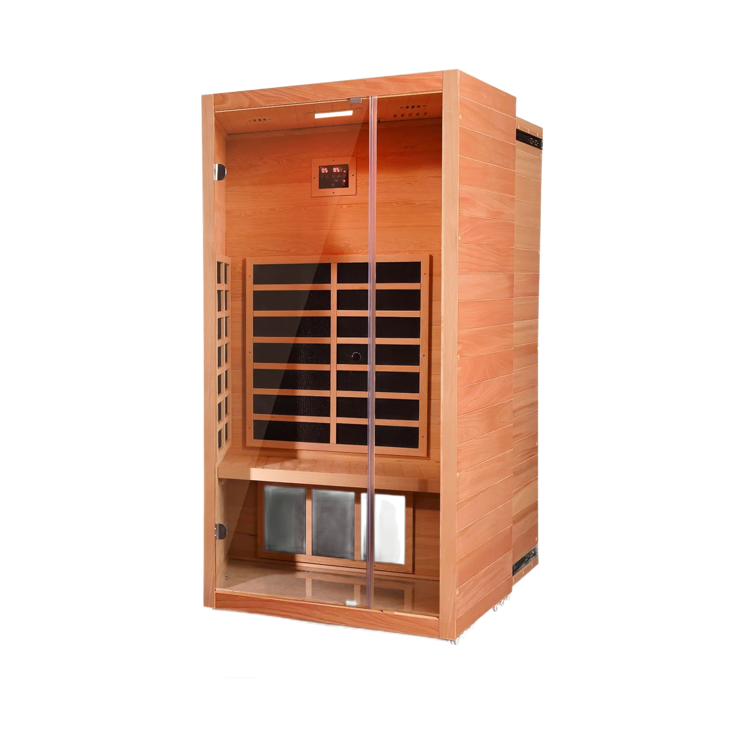 One-person extendable FAR infrared hemlock sauna