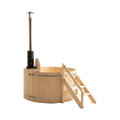 Wood Fired Hot Tub Designed for Year-Round Wellness, 4-5 Person Capacity, Internal Stove, Pine Construction