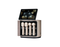 Ceragem MediSpa Pro station open with four handpieces