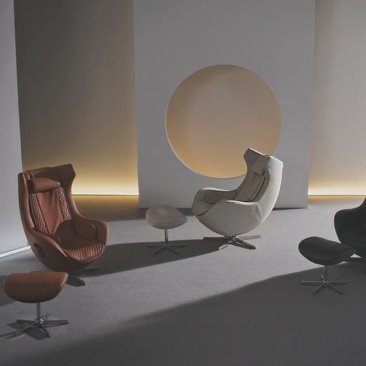 Ceragem Pause M4 massage chairs in three colours