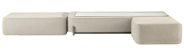 Ceragem Master S4 in beige, unfolded to a lounger