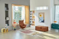 Ceragem Master S4 in brown, folded in a living room