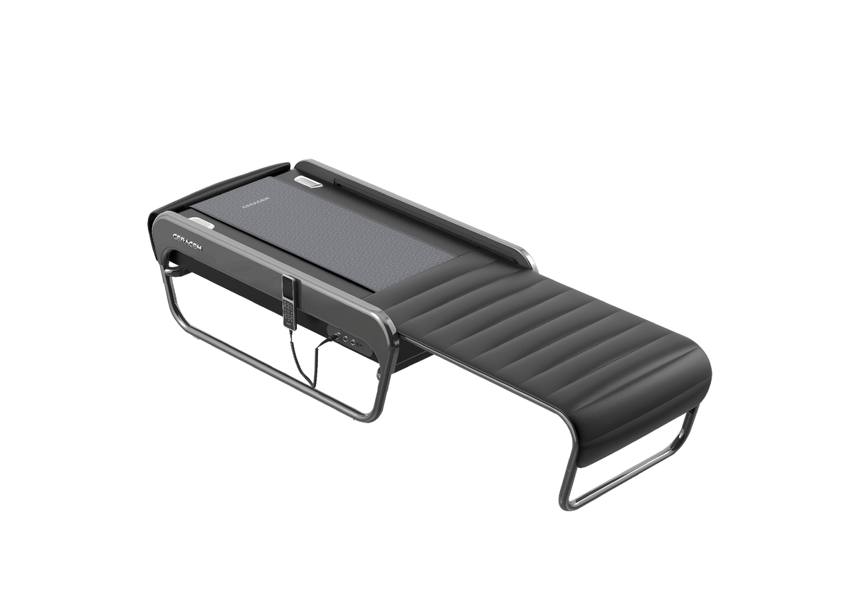 Ceragem Master V4 thermal massage bed in charcoal, open