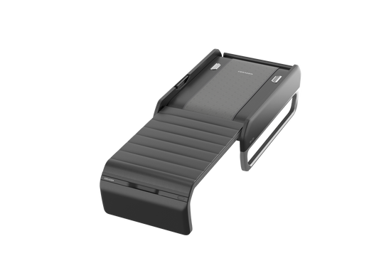Ceragem Master V7 thermal massage bed in black, open