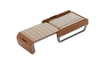 Ceragem Master V7 thermal massage bed in camel brown, open