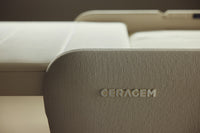 Ceragem Master V9 fabric and logo detail